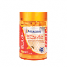 Viên uống sữa ong chúa tăng cường thể lực, bồi bổ sức khỏe Boomerang Royal Jelly & Collagen Softgel (Hộp 120 viên)