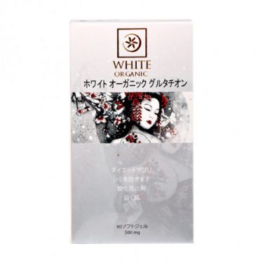 Thực phẩm bảo vệ sức khỏe hỗ trợ làm sáng da, mờ vết nám, tàn nhang White Organic Glutathione (Hộp 60 viên)